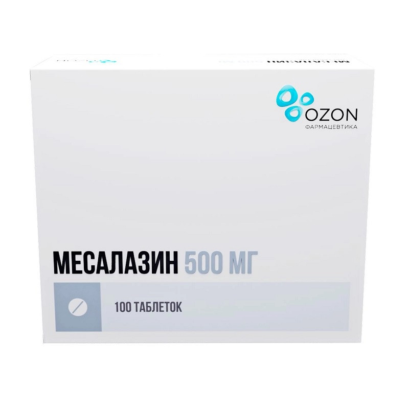 Месалазин 500 мг таблетки 100 шт
