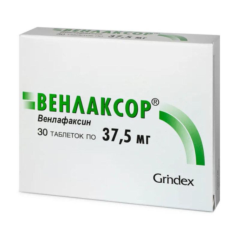 Венлаксор 37,5 мг таблетки 30 шт