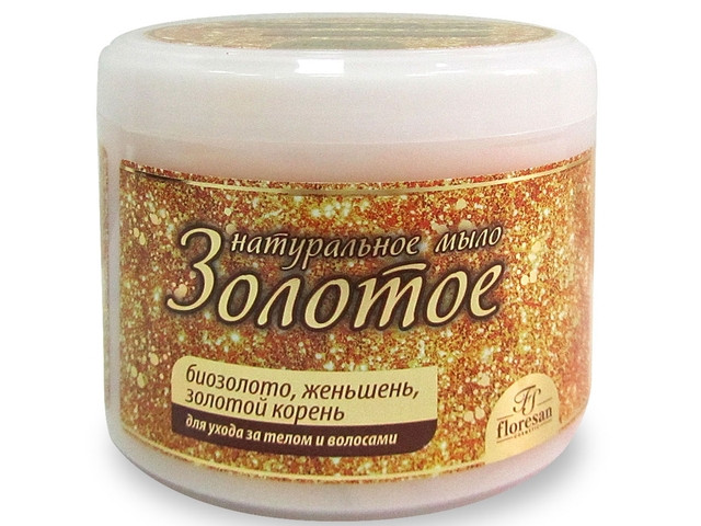Floresan Мыло для тела и волос натуральное Золотое 450 г
