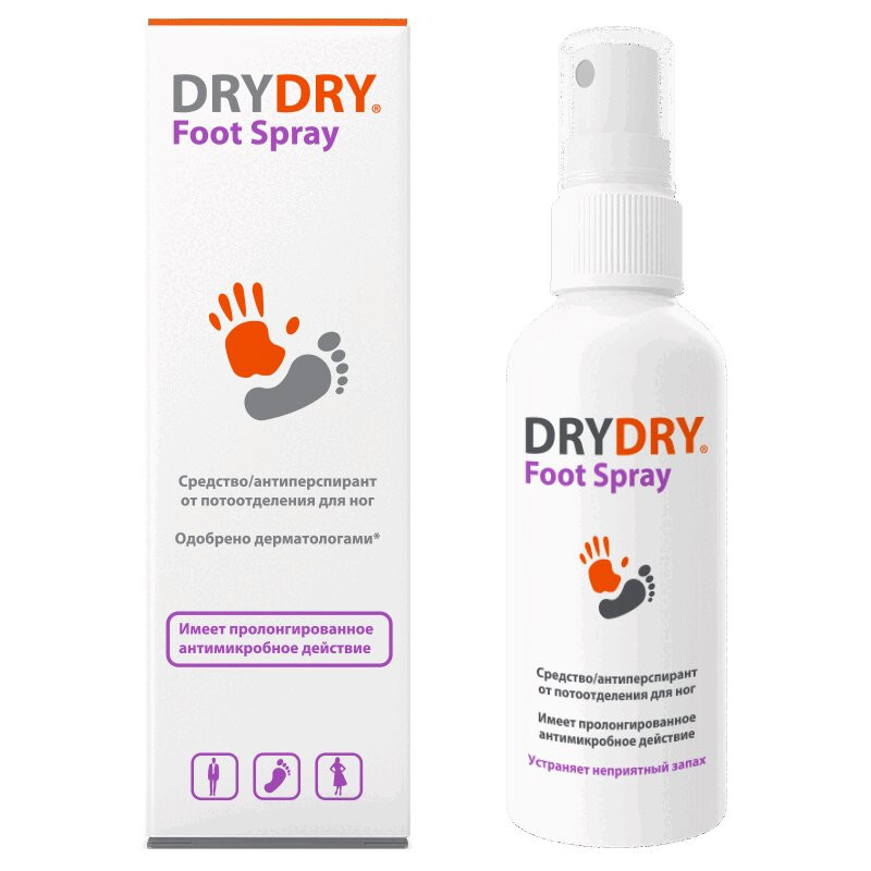 Dry Dry Фут Спрей для ног от потоотделения 100 мл