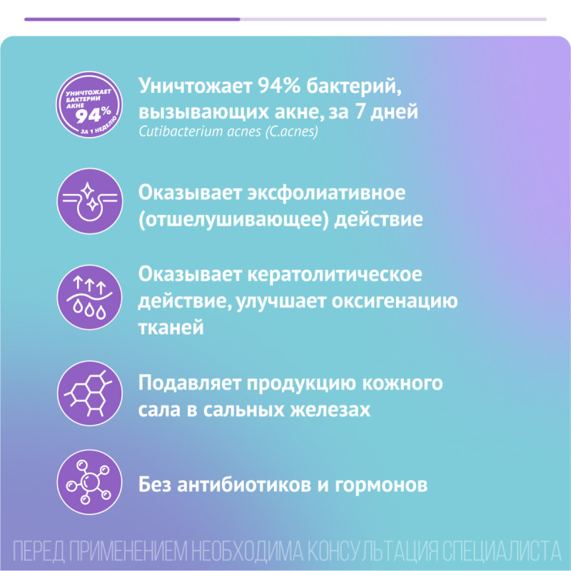 Базирон АС 2,5% гель для лечения угревой сыпи 40 г