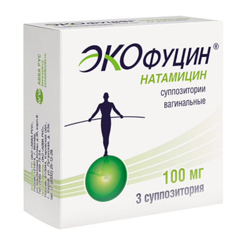 Экофуцин 100 мг суппозитории вагинальные 3 шт
