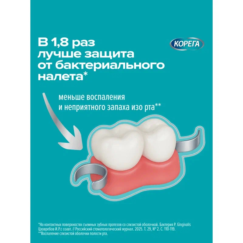 Корега Защита десен Крем для фиксации зубных протезов 40 г