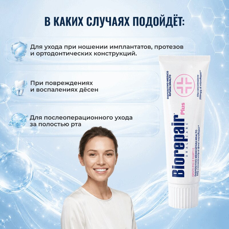 Biorepair Plus Parodontgel Зубная паста при воспалении десен 75 мл