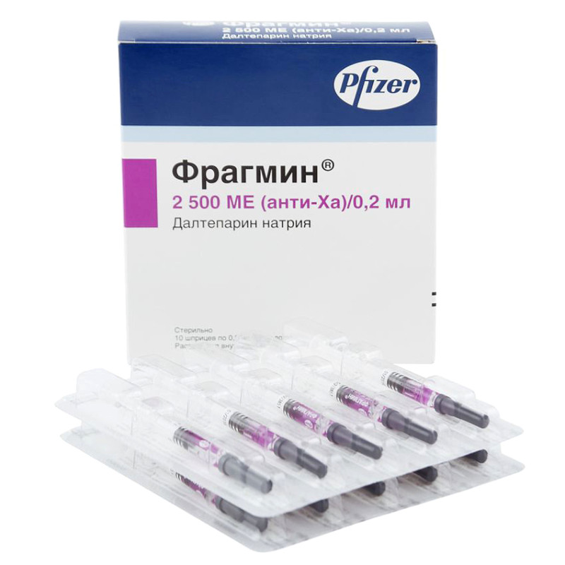 Фрагмин 2500 анти-Ха МЕ/0,2 мл раствор для инъекций шприц 0,2 мл 10 шт