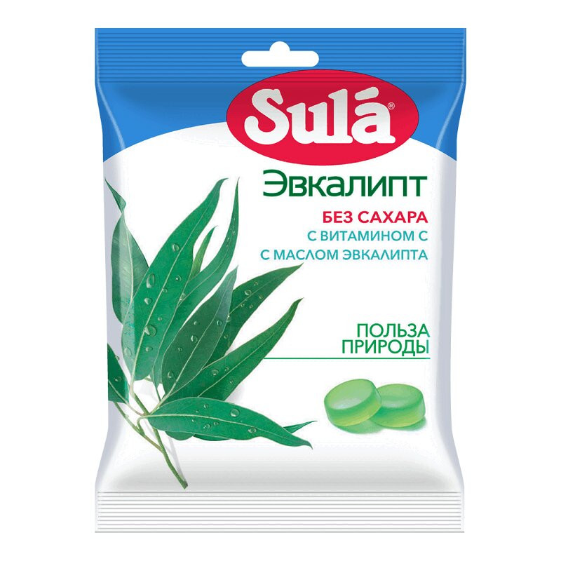 Sula Леденцы диабетические Эвкалипт 60 г