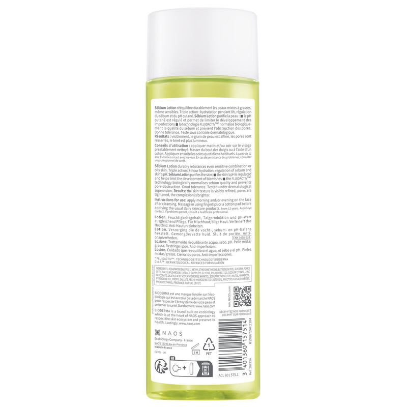 Bioderma Sebium Lotion Лосьон с салициловой кислотой для жирной и проблемной кожи 200 мл