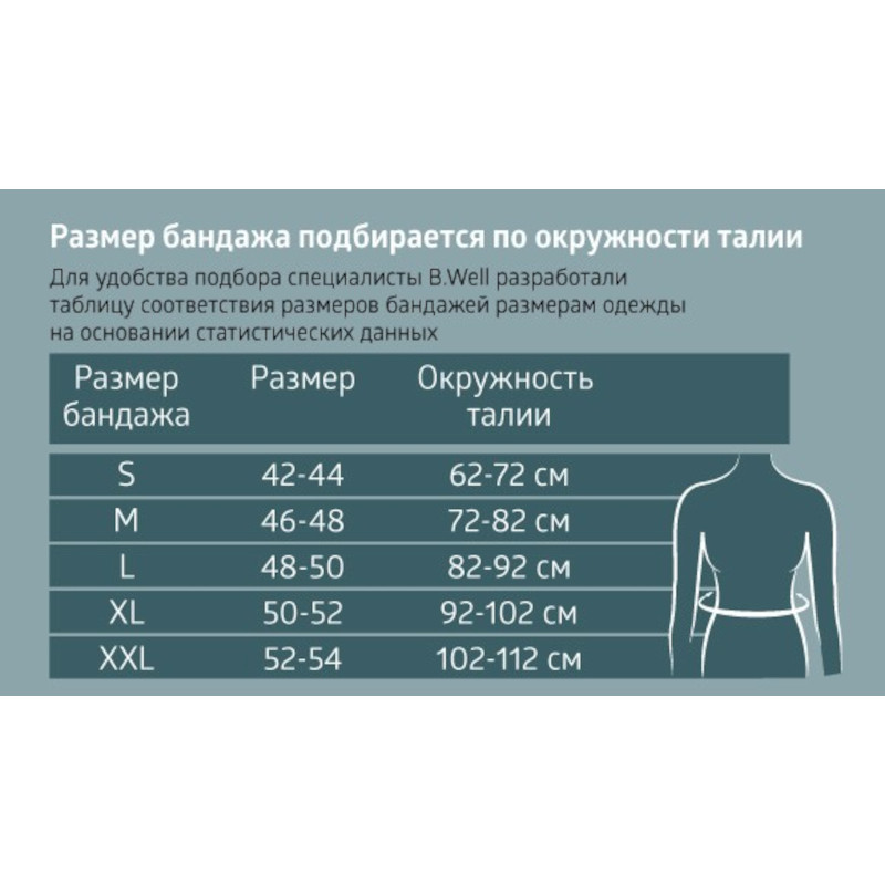 B.Well Care Бандаж на брюшную стенку эластичный W-421 размер S
