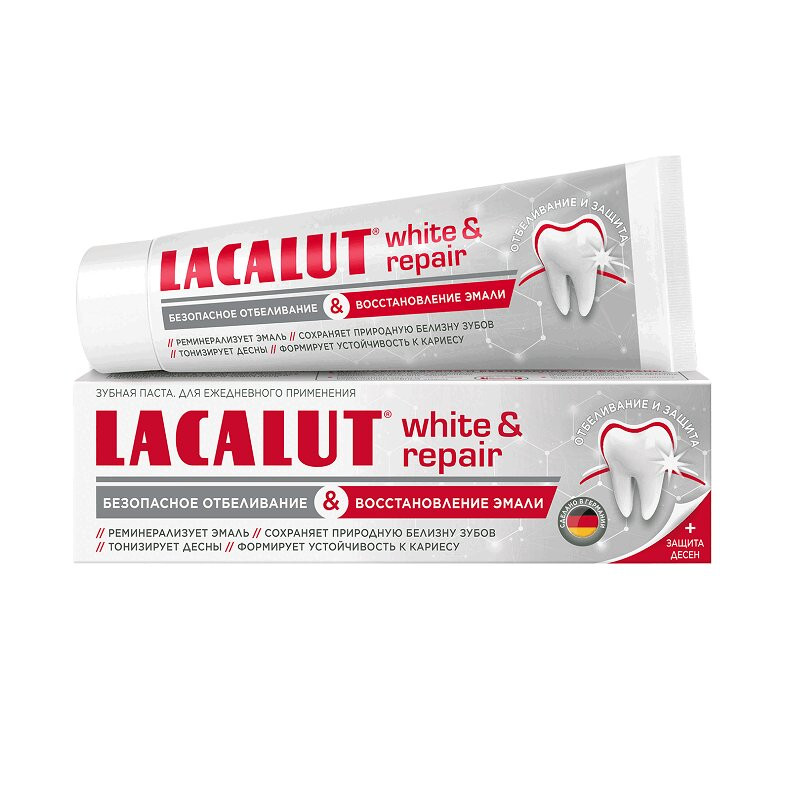 Lacalut White & Repair Зубная паста Отбеливание и восстановление 75 мл