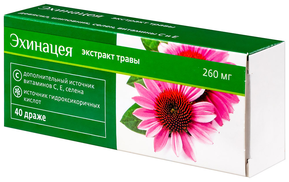 PL Эхинацея Комплекс драже 40 шт