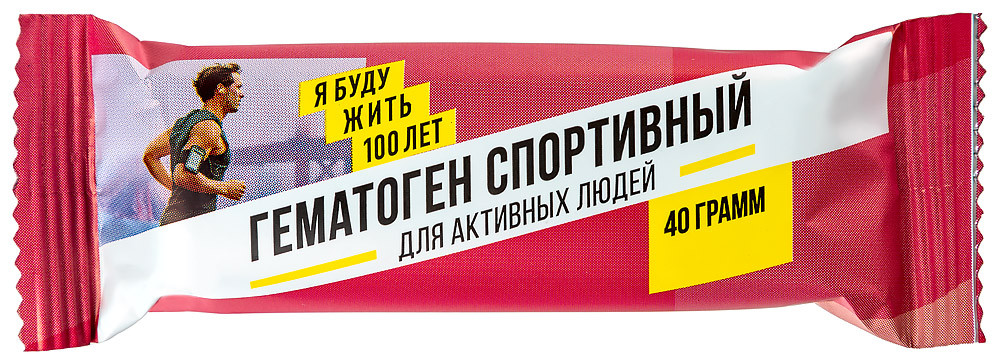 ЯБудуЖить100Лет Гематоген спортивный 40 г