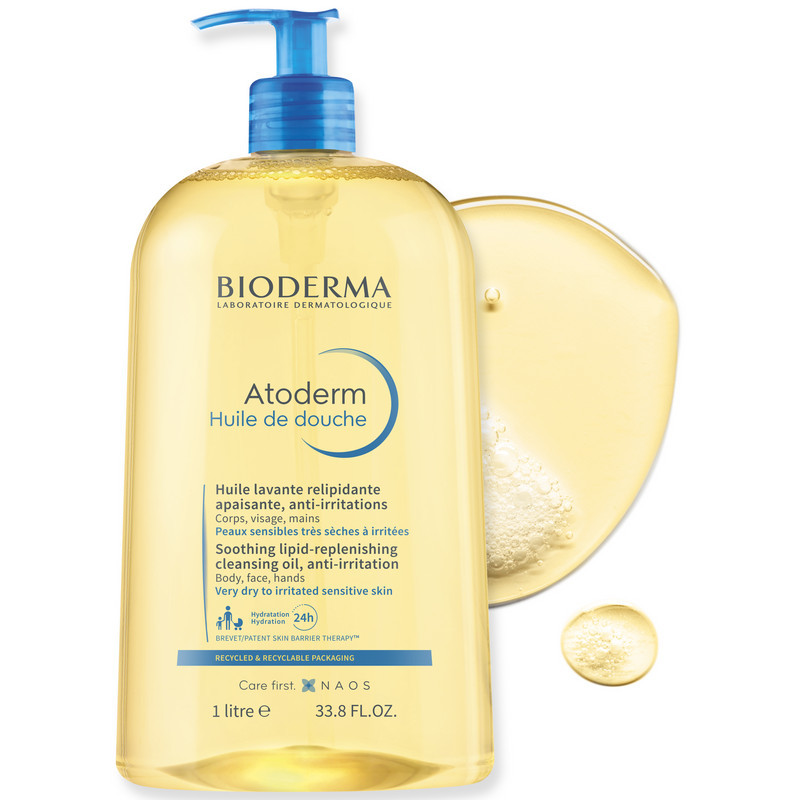 Bioderma Atoderm Масло для душа увлажняющее для сухой атопичной кожи 1000 мл