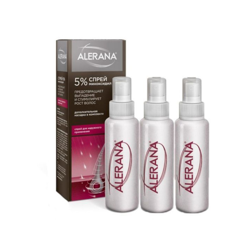 Alerana 5% спрей для наружного применения 60 мл 3 шт