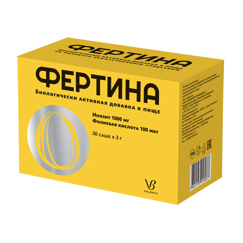 Фертина порошок для приготовления раствора 3 г 30 шт