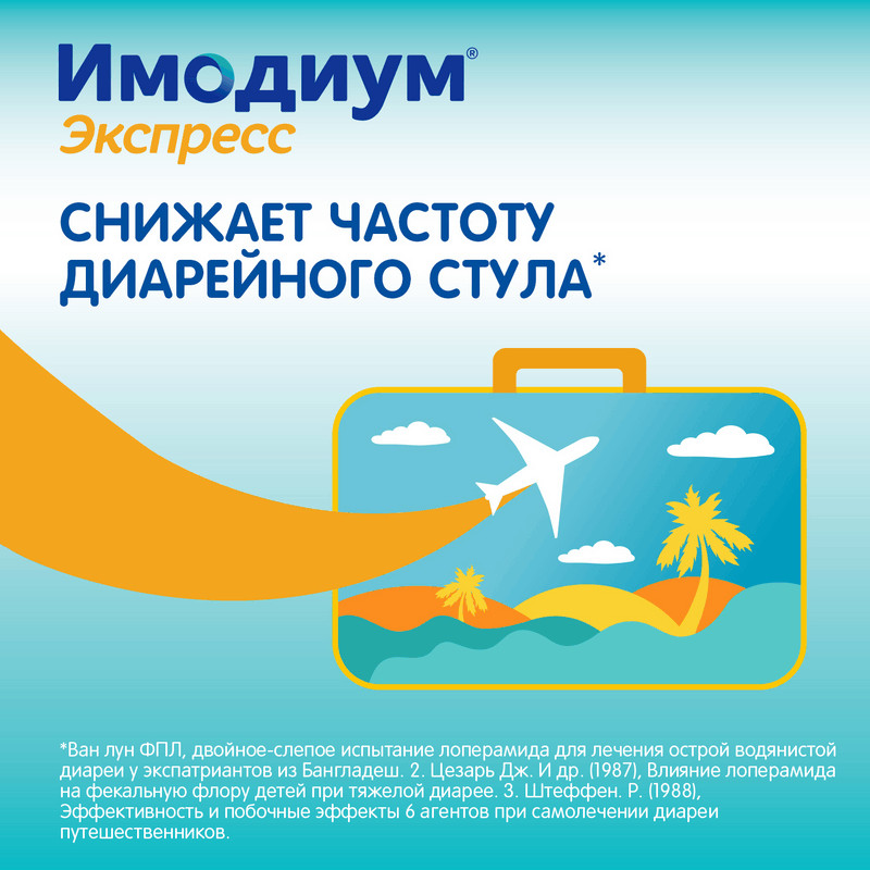 Имодиум Экспресс 2 мг таблетки диспергируемые Мята 20 шт