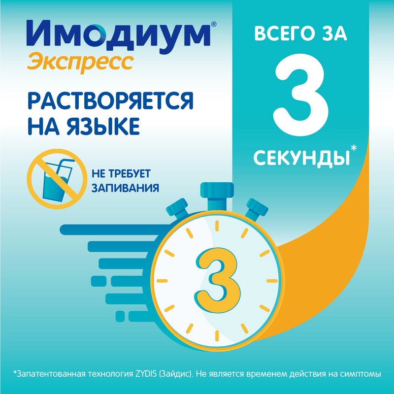 Имодиум Экспресс 2 мг таблетки диспергируемые Мята 20 шт