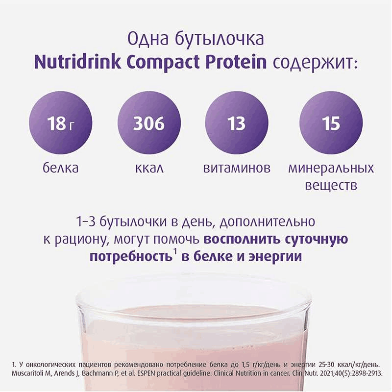 Нутридринк Компакт Протеин лечебное диетическое питание Фрукты-Ягоды 125 мл 4 шт