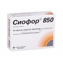 Сиофор 850 мг таблетки 60 шт