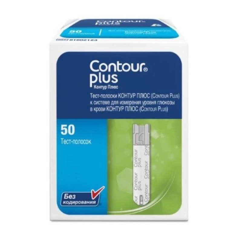 Contour Plus Тест-полоски для глюкометра 50 шт+50 шт+25 шт