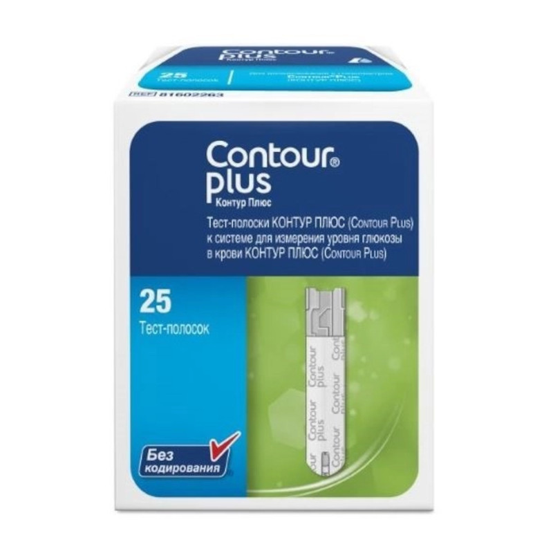 Contour Plus Тест-полоски для глюкометра 50 шт+50 шт+25 шт