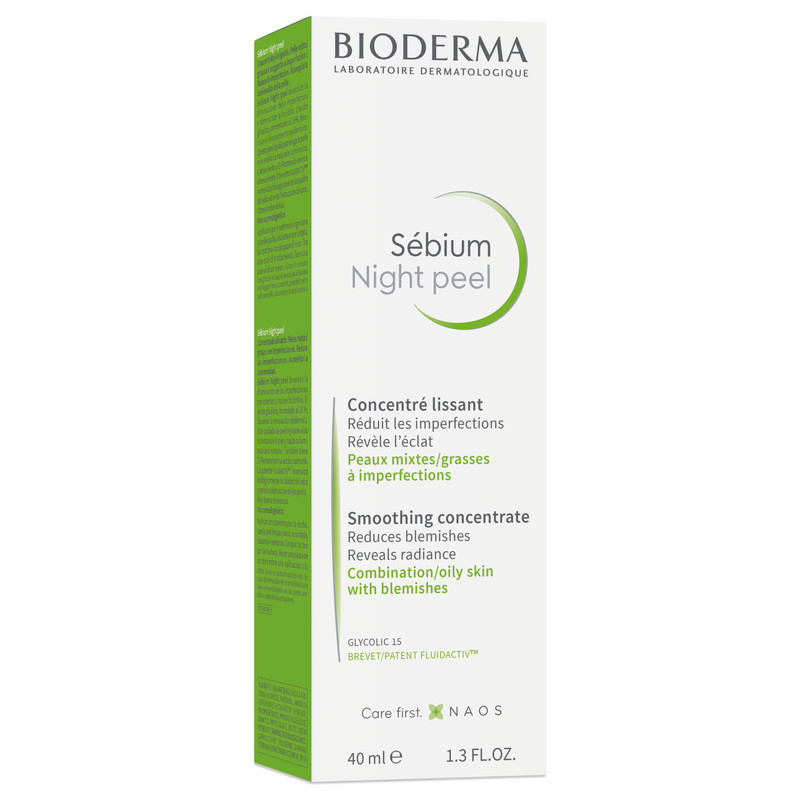 Bioderma Sebium Night peel Гель пилинг ночной с 15% гликолевой кислоты для проблемной кожи 40 мл