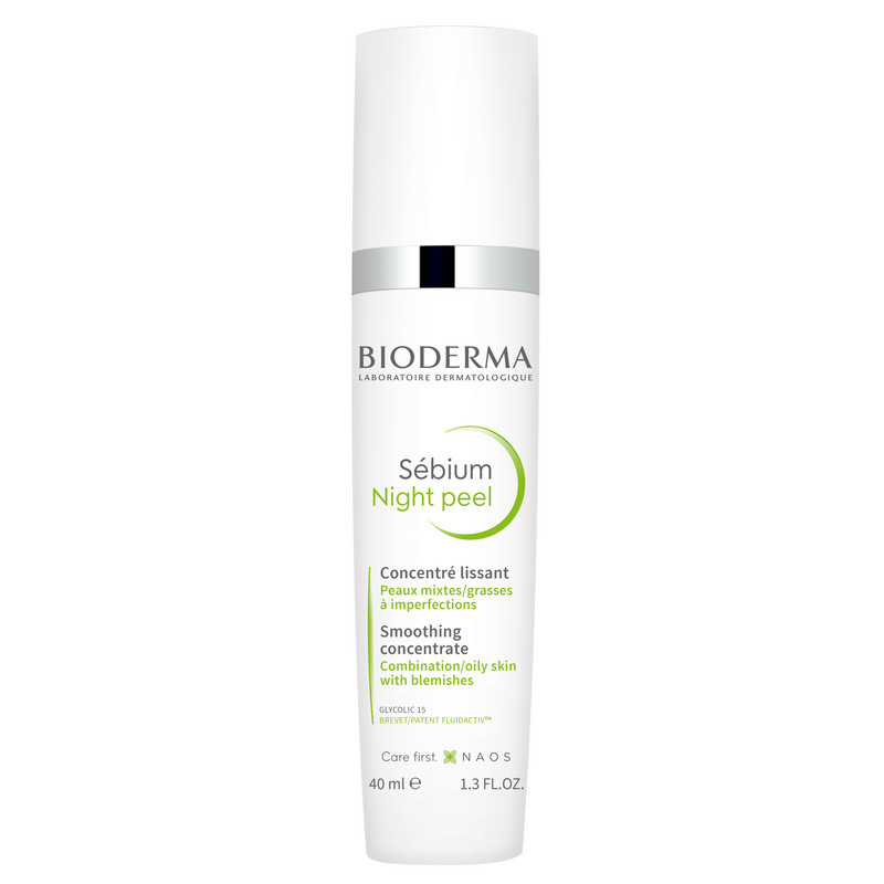 Bioderma Sebium Night peel Гель пилинг ночной с 15% гликолевой кислоты для проблемной кожи 40 мл