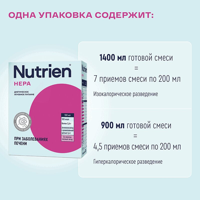 Нутриэн Гепа диетическое лечебное питание Лесные ягоды 350 г