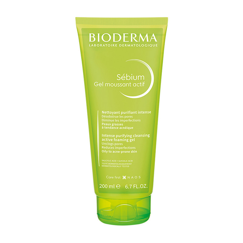 Bioderma Sebium Гель Актив для умывания для жирной кожи склонной к акне 200 мл