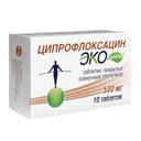 Ципрофлоксацин ЭКОцифол 500 мг таблетки 10 шт