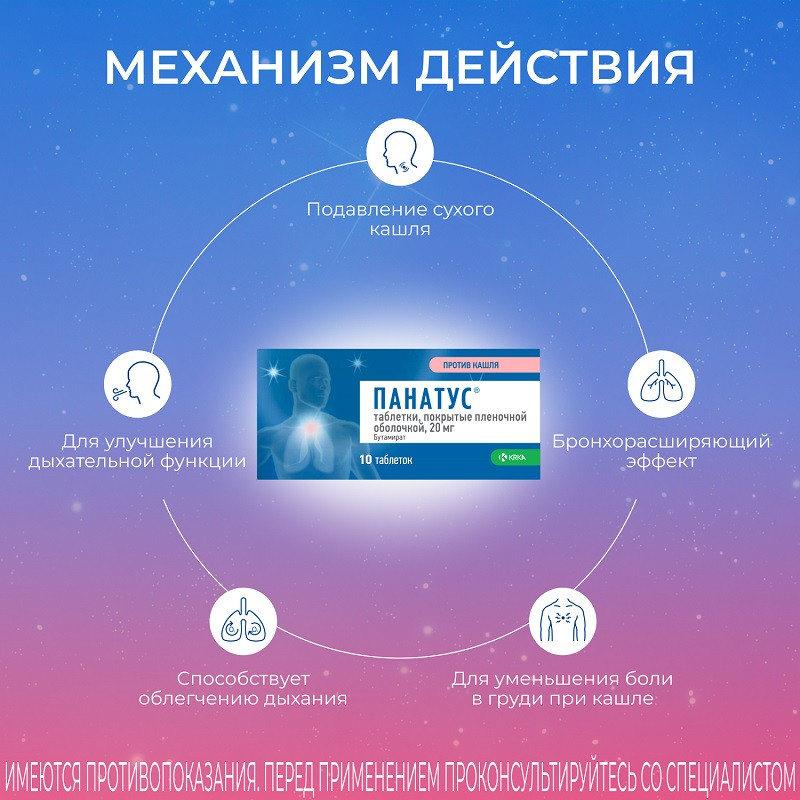 Панатус 20 мг таблетки 10 шт