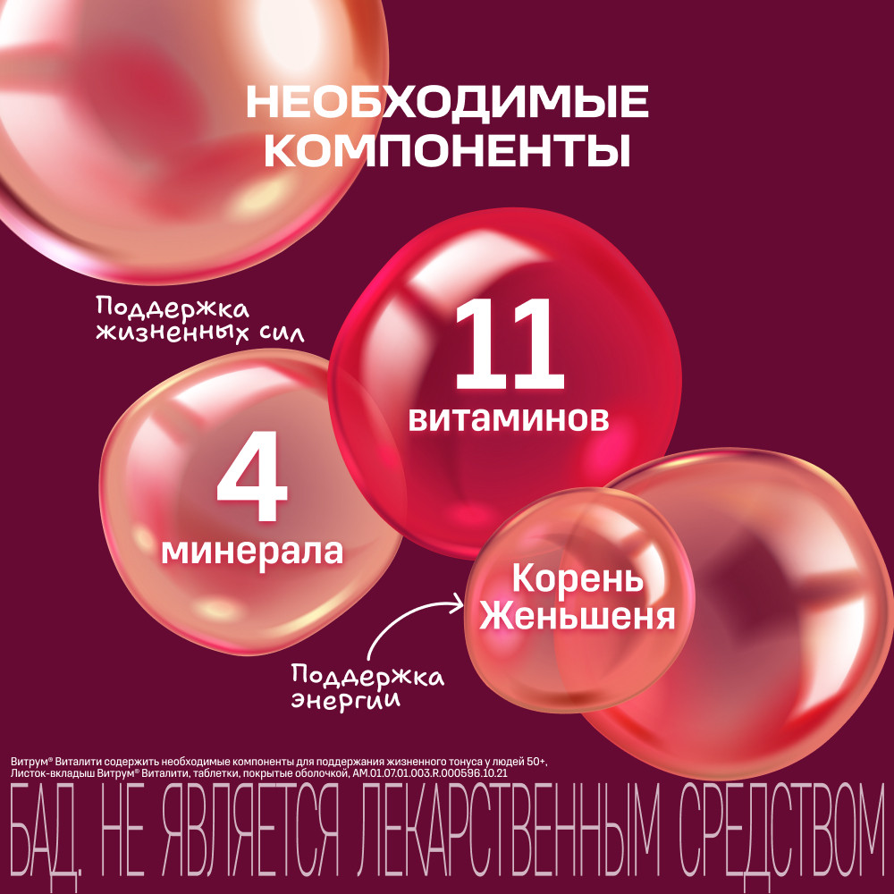Витрум Виталити 50+ таблетки 30 шт