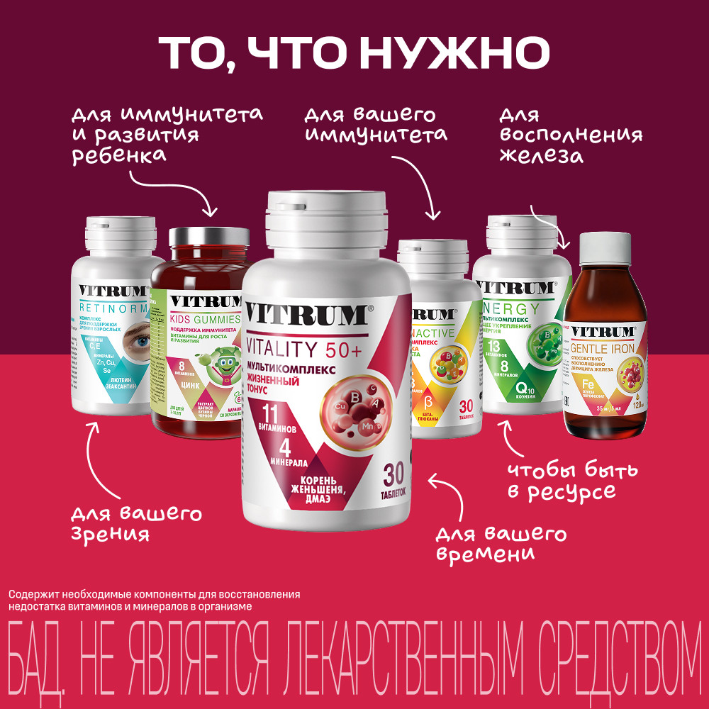 Витрум Виталити 50+ таблетки 30 шт