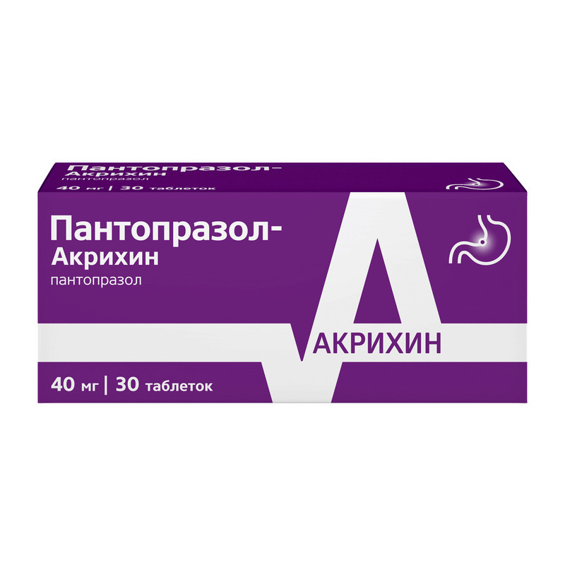 Пантопразол-Акрихин 40 мг таблетки 30 шт