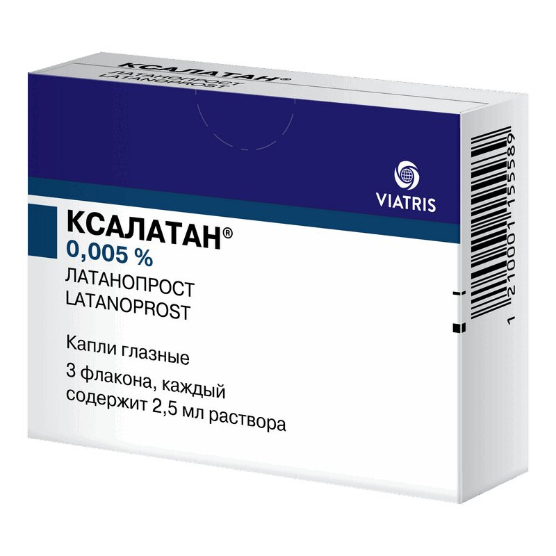 Ксалатан 0,005% капли глазные 2,5 мл 3 шт