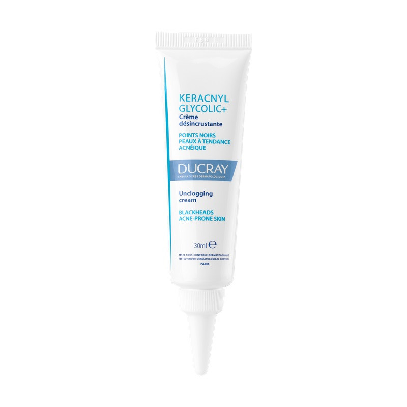 Ducray Keracnyl Glycolic+ Крем очищающий матирующий для кожи склонной к акне 30 мл