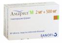 Амарил М 2 мг+500 мг таблетки 30 шт