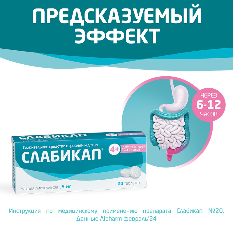 Слабикап 5 мг таблетки 20 шт