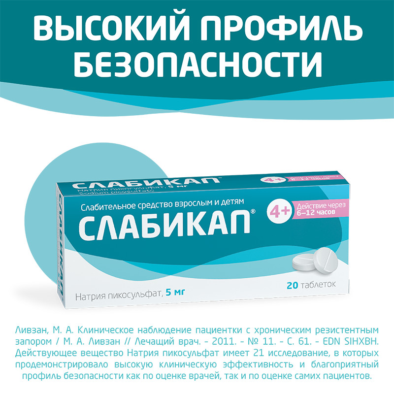 Слабикап 5 мг таблетки 20 шт
