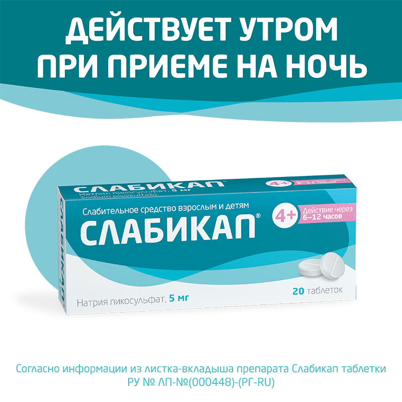Слабикап 5 мг таблетки 20 шт