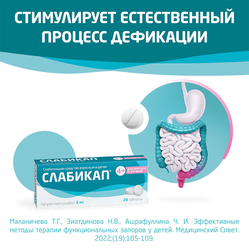 Слабикап 5 мг таблетки 20 шт