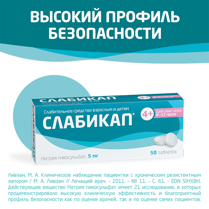 Слабикап 5 мг таблетки 50 шт