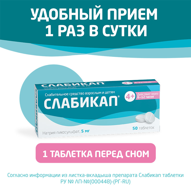 Слабикап 5 мг таблетки 50 шт