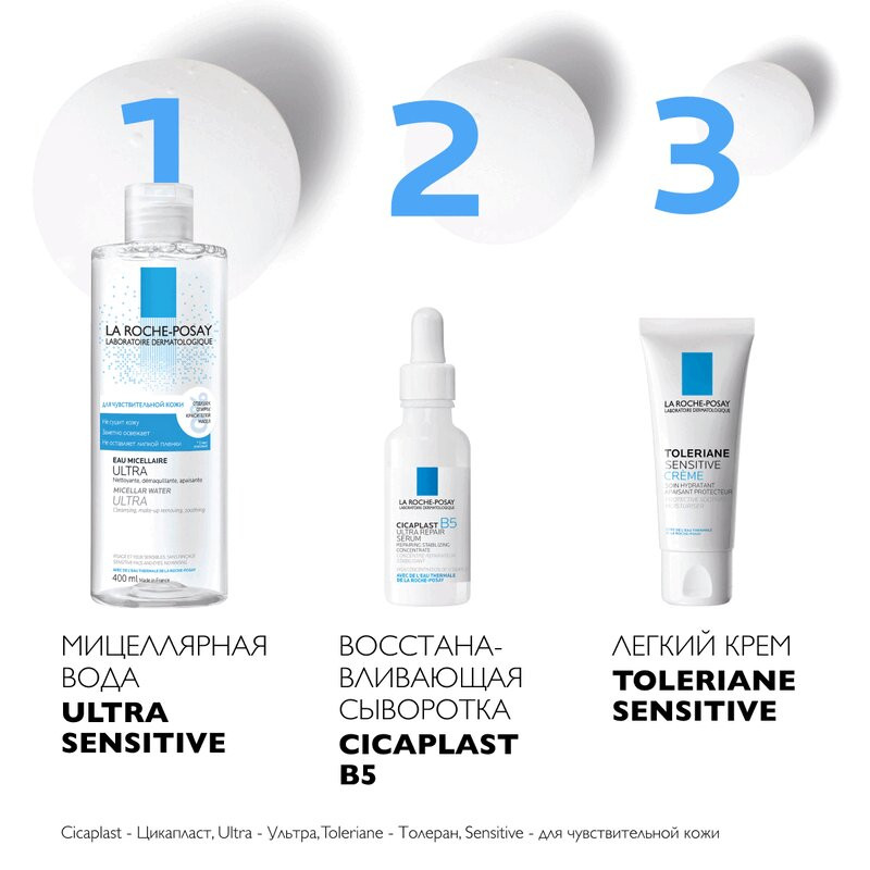 La Roche-Posay Cicaplast B5 Сыворотка восстанавливающая для лица и шеи с витамином В5 и пребиотиком 30 мл