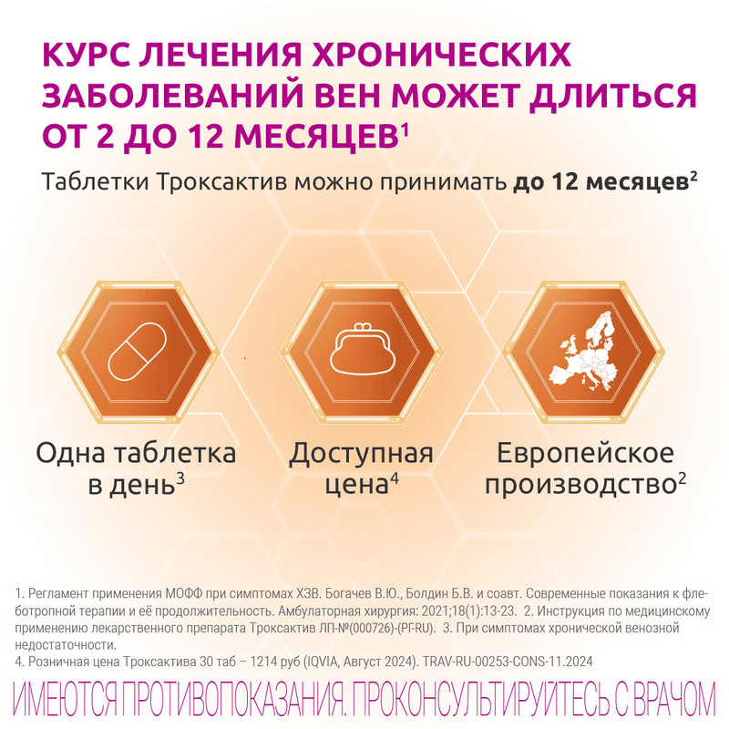Троксактив 1000 мг таблетки 60 шт