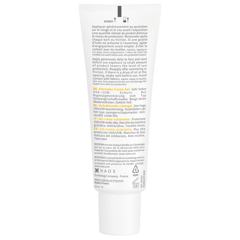 Bioderma Photoderm Крем-гель тональный солнцезащитный SPF 50+ для кожи с гиперпигментацией Светлый оттенок 40 мл