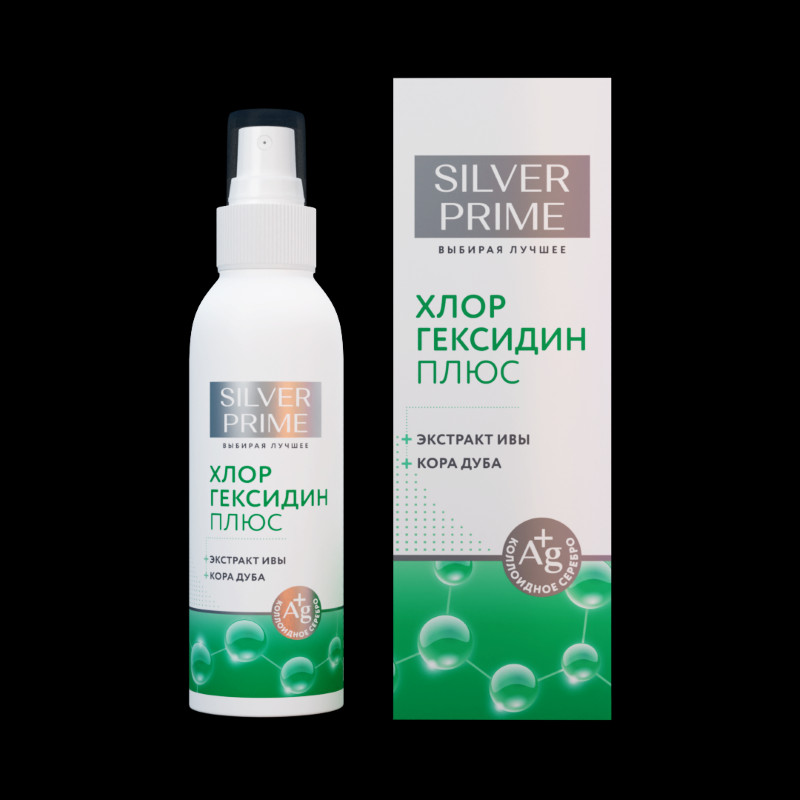 SilverPrime Хлоргексидин Плюс Лосьон-спрей для кожи с ионами серебра 100 мл