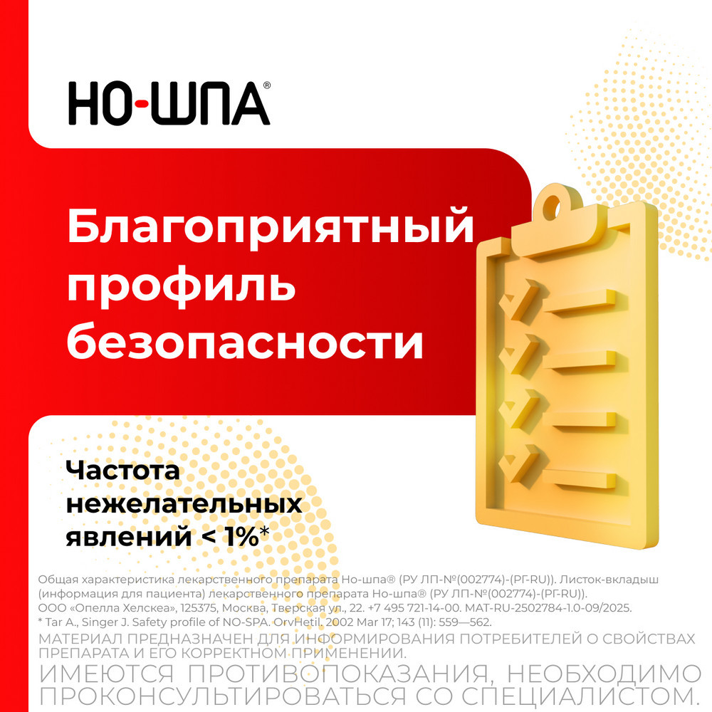 Но-шпа 40 мг таблетки 48 шт