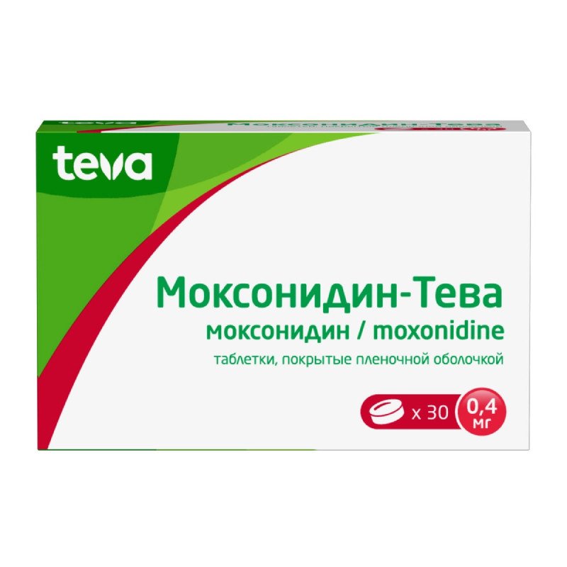Моксонидин-Тева 0,4 мг таблетки 30 шт