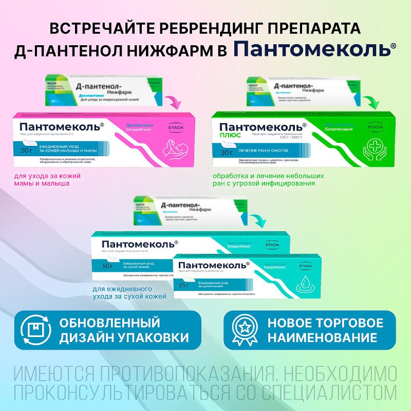Пантомеколь 5% мазь для наружного применения 30 г
