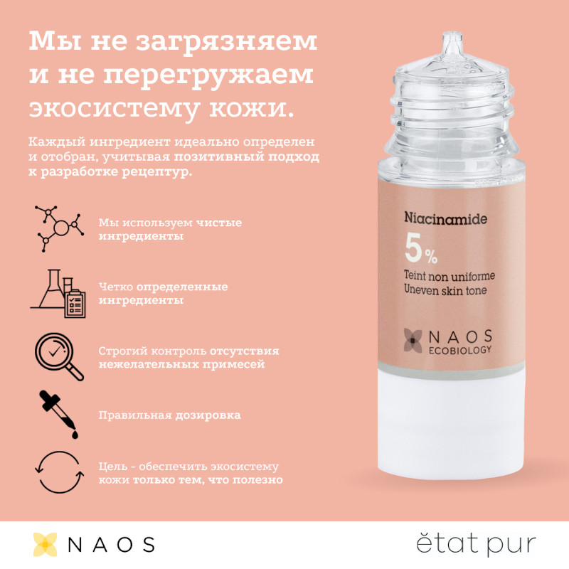 Etat Pur Сыворотка с ниацинамидом 5% для ровного тона кожи 15 мл